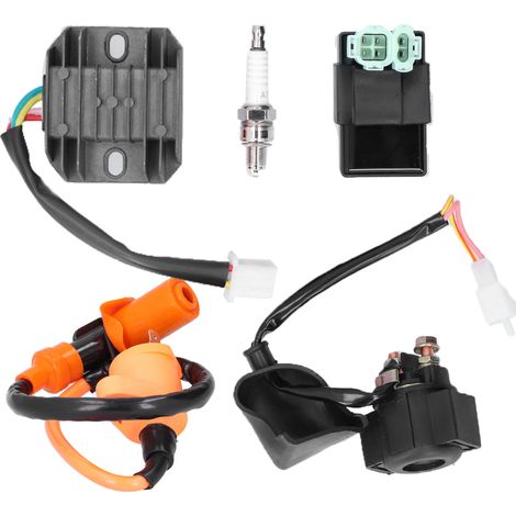 Bobina di accensione, raddrizzatore, solenoide, relè, candela, kit CDI AC a 6 pin adatto per ATV e scooter da corsa GY6 50cc 150cc 125cc. (1/5)