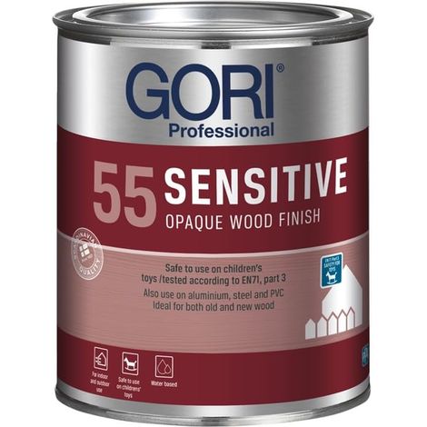 GORI 55 SENSITIVE - 707 MARRONE ROSSO 2,5 l - Vernice e smalto coprente a base d'acqua (1/4)