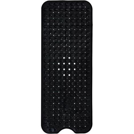 LaBlanc - Rutschfeste Badematte 100 x 40 cm, extra lang, mit Saugnäpfen, schimmelresistent, für den Einsatz im Badezimmer (Schwarz) (1/5)