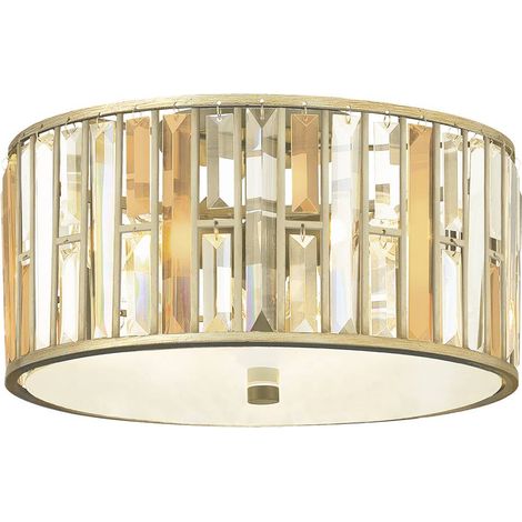 Elstead Gemma - 3 Light Flush Mount Deckenleuchte Silver Leaf, E27 (1/5)