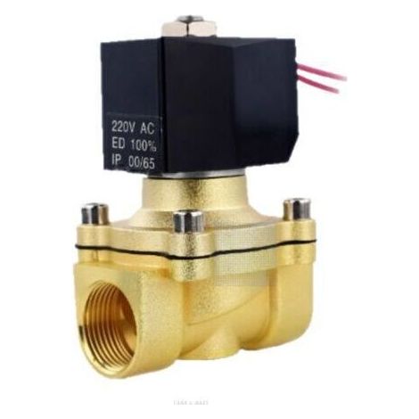 (3/4''G)Electrovanne 220V, 3/4''G, laiton, pour gazole eau air, DN20 (1/5)