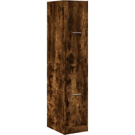 Mobile da farmacia multifunzionale con 4 cassetti contenitore 30 x 41 x 144 cm legno composito finitura rovere affumicato 020050623
