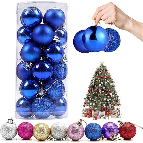 Weihnachtsdekoration, Christbaumkugeln, Weihnachtsschmuck, 24 Christbaumkugeln (1/5)