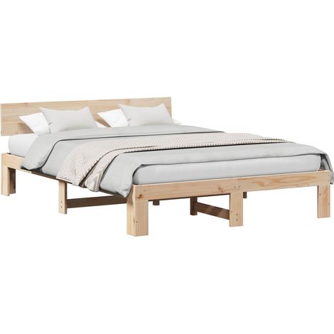 Maison Exclusive - Estructura de cama Natural 150 x 200 cm Madera