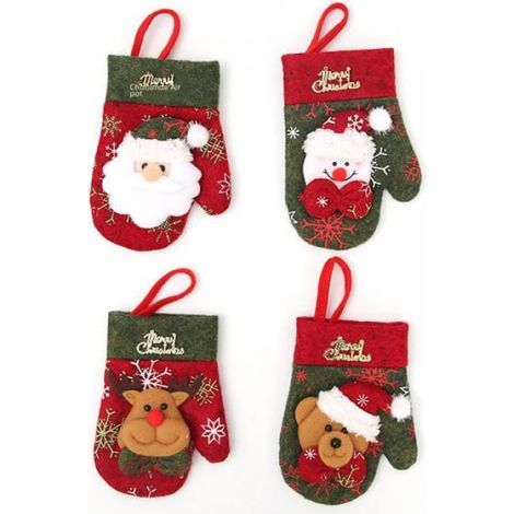 Décorations de Noël Décorations de bureau pour restaurant Ensemble de vaisselle Ensemble de couteaux et fourchettes Sac cadeau Gants (1/5)