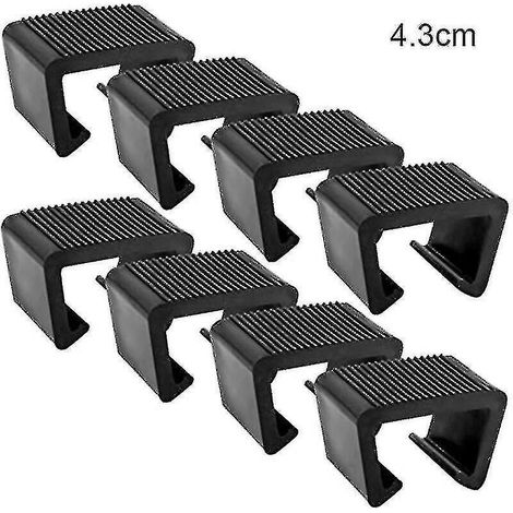 Clip de fixation pour meubles en rotin, connecteur multifonctionnel pour canapé en osier, fixation durable pour chaises d'extérieur en rotin, fente pour carte, 4,3 cm, lot de 8. (1/4)