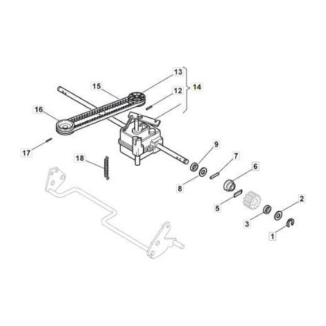 GRUPPO TRAZIONE FR. TURBO 45 ORIGINALE STIGA - 181003084/0