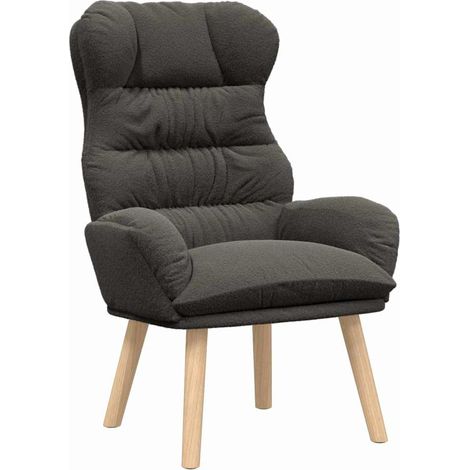 Fauteuil relax Fauteuil Gris foncé 69 x 74 x 93 cm Tissu Sherpa (1/5)