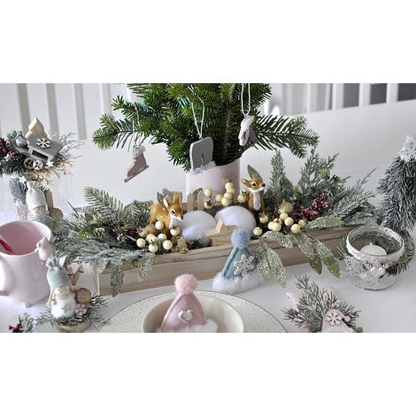 Funghi decorativi in legno con glitter, 6 pezzi. (1/3)