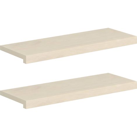 Alfeizares 2 uds. Blanco 70 x 30 x 2 cm Madera de Roble Sólido vidaXL