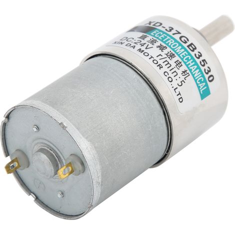 Moteur à courant continu 24V XD-37GB3530 avec support et variateur, engrenage réducteur lent, couple élevé, aimant permanent, 5 tr/min, mini moteur basse vitesse (1/5)