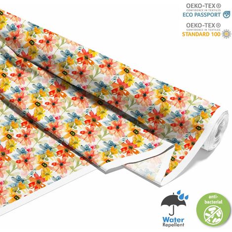 Dekorativer Outdoor-Stoff Oxford - Motiv Blumen I DX5384 (1/5)