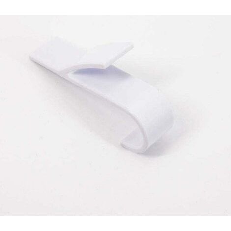 Lot de 10 crochets universels pour porte-serviettes et radiateur - Plastique, Blanc (1/3)