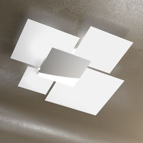 Applique Contemporanea Shadow Metallo E Vetro Bianco 4 Luci E27 91Cm (1/3)