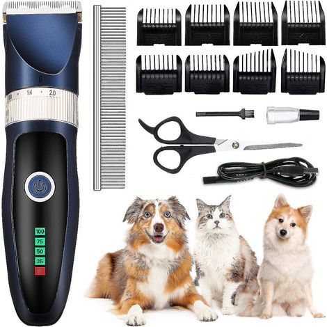 Tierhaarschneider, Tierrasur-Set, Scheren für die Katzen- und Hundepflege, elektrische Haarschneider, Fußhaarschneider. (1/5)