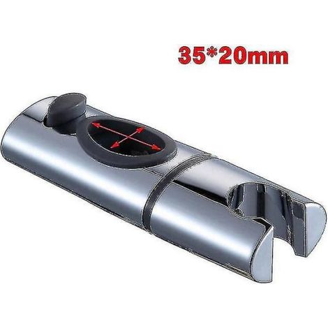 Support Pommeau De Douche - Fixation Ventouse - Tube Ovale 21 Mm - Compatible Barre 18 À 32 Mm - Rotation 360° - 1 Pièce
