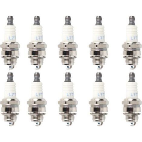 Lot de 10 Bougies d'Allumage pour Tronçonneuses et Tondeuses - (1/4)