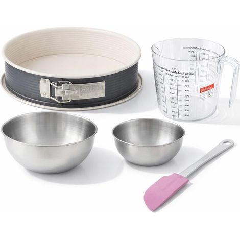 Set de 5 ustensiles de pâtisserie moule à gâteaux bol spatule pâtisserie et verre doseur Black mettallic Black mettallic Zenker Black mettallic (1/5)
