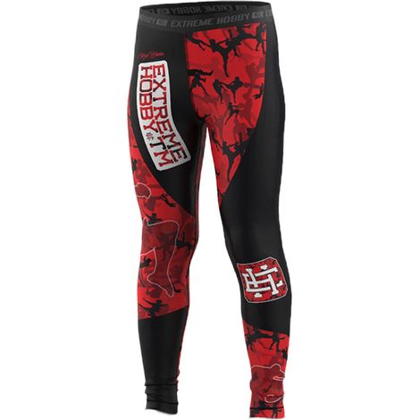 Kinder RED Warrior 128 Sportleggings schwarz