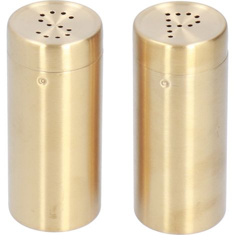 Lot de 2 pots à épices en acier inoxydable, salières et poivrières, flacons pour assaisonnements de cuisine (1/5)