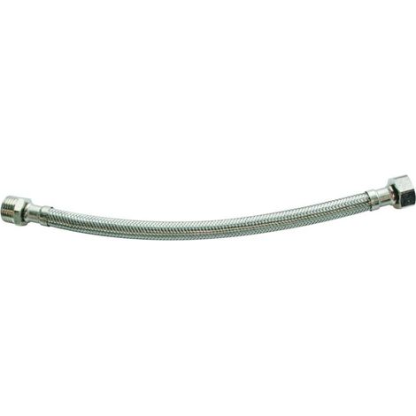 Flexible sanitaire - Raccord mâle 3/8" écrou tournant 3/8" - L = 300mm - DN8 (1/3)