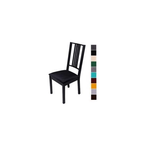 4er-Set dehnbare, weiche Samt-Stuhlhussen – Eleganter Schutz – Schwarz (1/5)