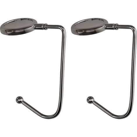 2 Pcs Handbag Hook - Black - Foldable Bag Hook - Bag Holder for Table or Desk - Hanging Handbag and Small Objects