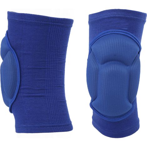 Set mit 2 Knieschonern aus dickem Schaumstoff, rutschfest und stoßdämpfend, für Outdoor-Aktivitäten. Blau, Größe S. (1/5)