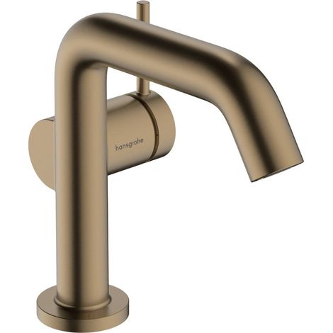 Hansgrohe Tecturis S - Grifo de lavabo con desagüe Push-Open, CoolStart, EcoSmart, bronce cepillado 73320140 (1/3)