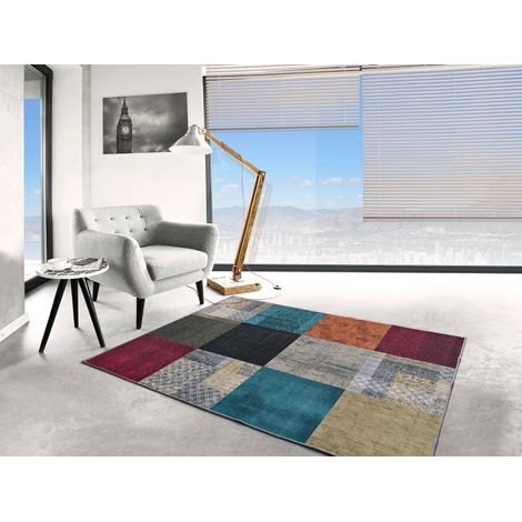ATTICGO Tapis abstrait lavable NEILA 00 Multicolore 80x150 cm (1/5)