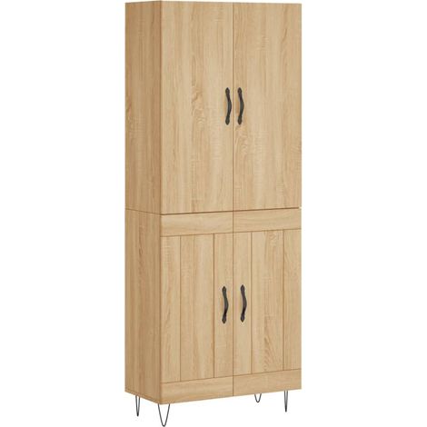 Buffet,Bahut,Meuble de Rangement haut Chêne sonoma 69,5x34x180 cm Bois d'ingénierie CFW48186 (1/5)