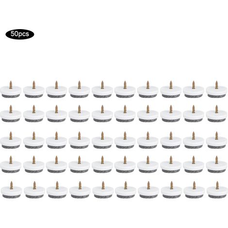 50 pièces de clous en feutre antidérapants pour pieds de meubles, protection des sols pour pieds de table, canapé et chaise (28 mm) (1/5)