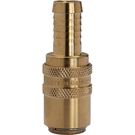 Riegler Temperierkupplung DN 9, Zapfen 13 mm, Absperrventil, Tülle gerade (1/2)