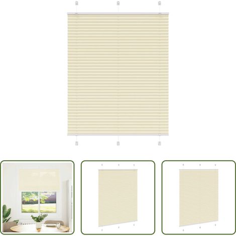 Rollos -  Plissee Creme 105x150 cm Stoffbreite 104,4 cm Polyester (1/5)