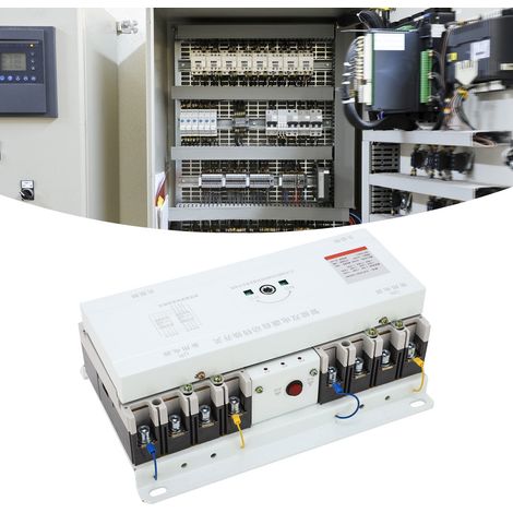 Groupe électrogène SJCSQ2-125/4P, inverseur de source d'alimentation automatique intelligent double, protection incendie de classe CB, 400 V CA, deux entrées, une sortie, type ATS125A (1/5)