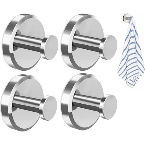 Confezione da 4 ganci a ventosa riutilizzabili color oro - Impermeabili (1/5)