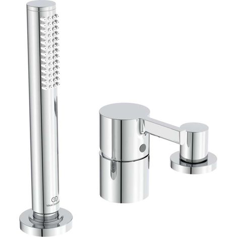 Miscelatore bordo vasca 3 fori JOY senza bocca erogazione cromo con doccetta a comando e deviatore IDEAL STANDARD (1/2)