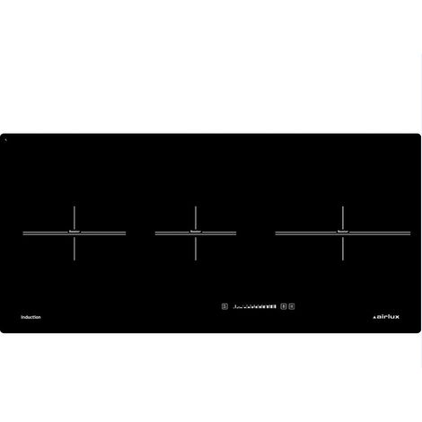 Induktionskochfeld 78cm 3 brenner 6700w schwarz - Airlux - ATI83BK