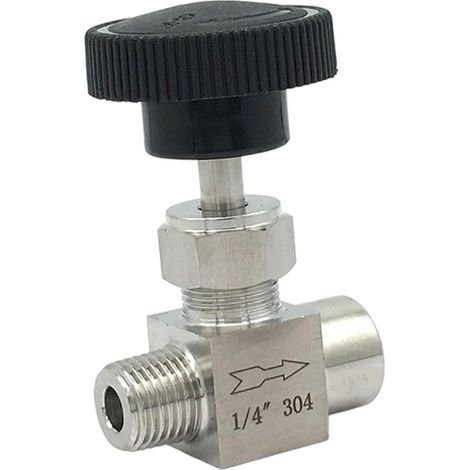 Vanne à aiguille, mâle 1/4" x femelle 1/4" (1/5)