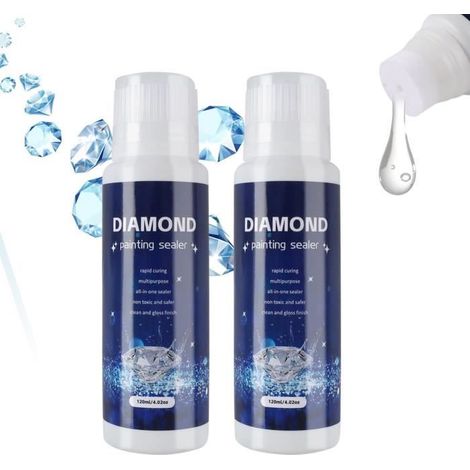 Colle Diamond Painting,Scellant Pour Peinture Diamant Conserve,Colle Pour Diamond Painting,Colle Pour Puzzle,Diamant et Pierres (1/4)