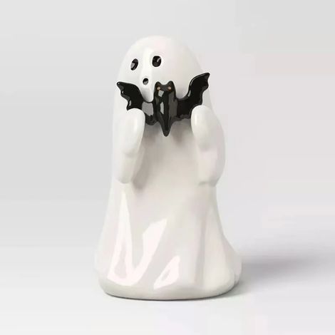 Niedliche Halloween-Geisterfigur aus Kunstharz, witzige Dekoration für Büro oder Zuhause