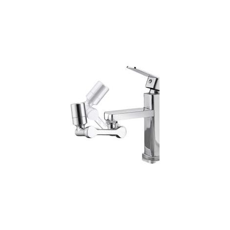 Robinet de rallonge pivotant à 1080° robinet multifonctionnel régulateur de jet robinet pivotant rallonge avec mousseur 2 modes robinet adaptateur avec mousseur universel en laiton