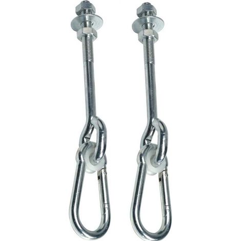 Juego de 2 ganchos de techo, ganchos para colgar, tornillos de fijación para columpios, conjuntos de hormigón y madera, yoga, hamacas, sillas colgantes.