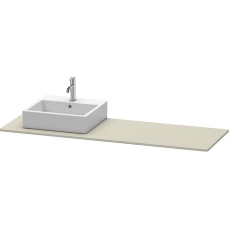 Consolle Duravit XSQUARE 16x1600x550mm con ritaglio sinistro taupe sdm (1/3)
