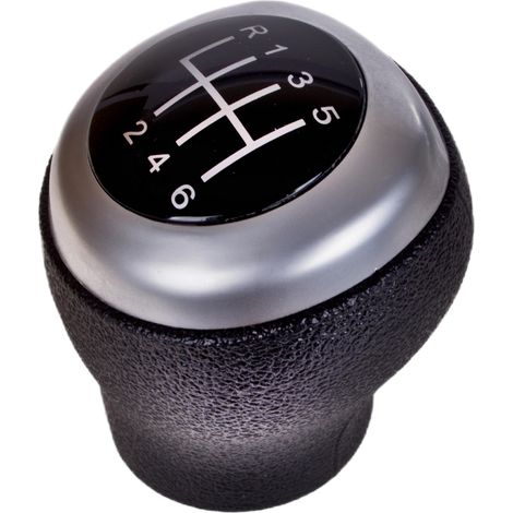 Pomello del cambio Kia BONGO K2500 K2700 K2900 06-16, 6 marce, nero, argento, schema (1/5)
