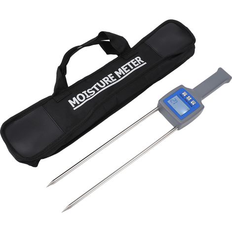 Analyseur d'humidité pour céréales, testeur portable numérique avec sonde en acier inoxydable, écran LCD rétroéclairé, plage 6-30%, pour blé maïs riz (1/5)