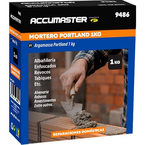 Mortier Portland Accumaster 1 kg Gris pour maçonnerie et plùtrerie