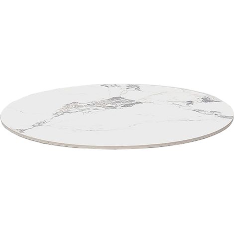 Piano per tavolo rotondo in pietra effetto Marmo venato Grigio 70