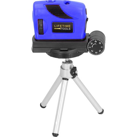 Niveau laser infrarouge à 360 degrés (points, lignes, croix, vertical), instrument de marquage laser, bleu (1/5)