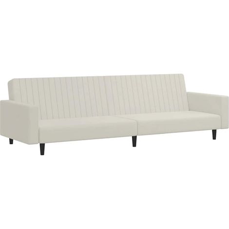 Maison Exclusive - Schlafsofa 2-Sitzer Creme Samt (1/5)